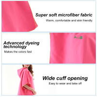 Poncho De Playa Con Capucha Para Adultos Toalla De Baño De Microfibra Toalla De Natación Wetsuit Toalla Cambio Surf - details 32
