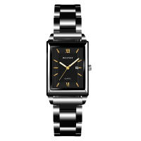 Reloj De Lujo Para Hombre De Marca Top Fashion Cuadrado Oro Plata Cuarzo Correa De Acero Inoxidable Estilo Élégante Y Casual Resistente Al Agua - details 9