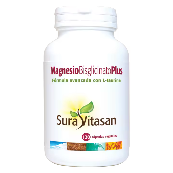 Magnesio Bisglicinato Plus 120 cápsulas vegetales Sura vitasan - 1