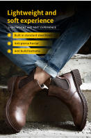 Botas De Trabajo Para Hombre Indestructibles Seguridad Zapatos De Seguridad Con Punta De Acero Antipinchazos Zapatillas De Trabajo Negras Marrones Caqui - details 3