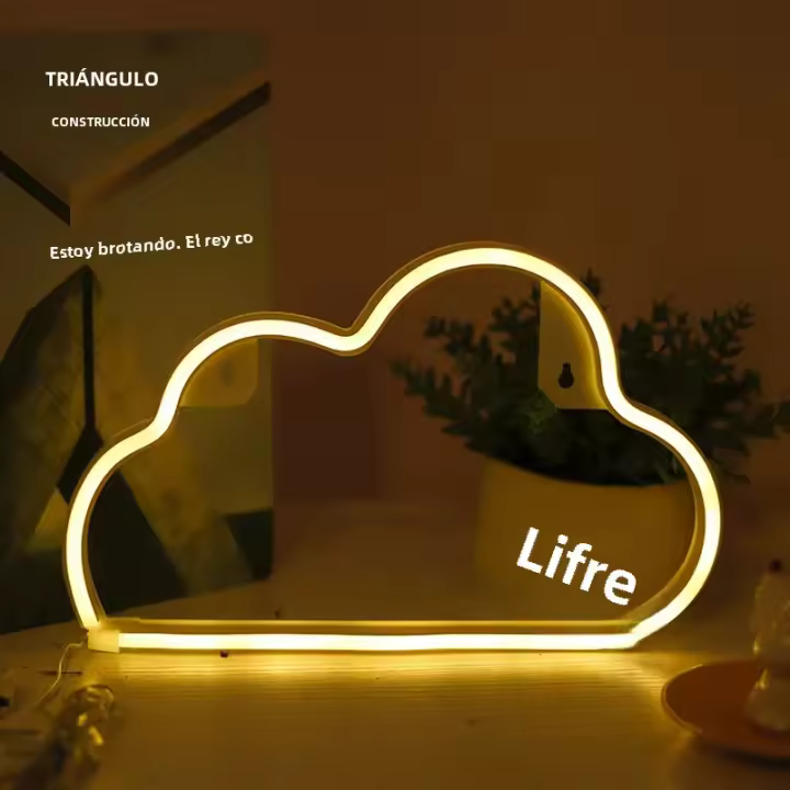 Lámpara De Neón Estrella Nube Luna Luz Nocturna LED USB Para Decoración De Hogar Boda Bar Negocios Fiesta Navidad Regalos - 1