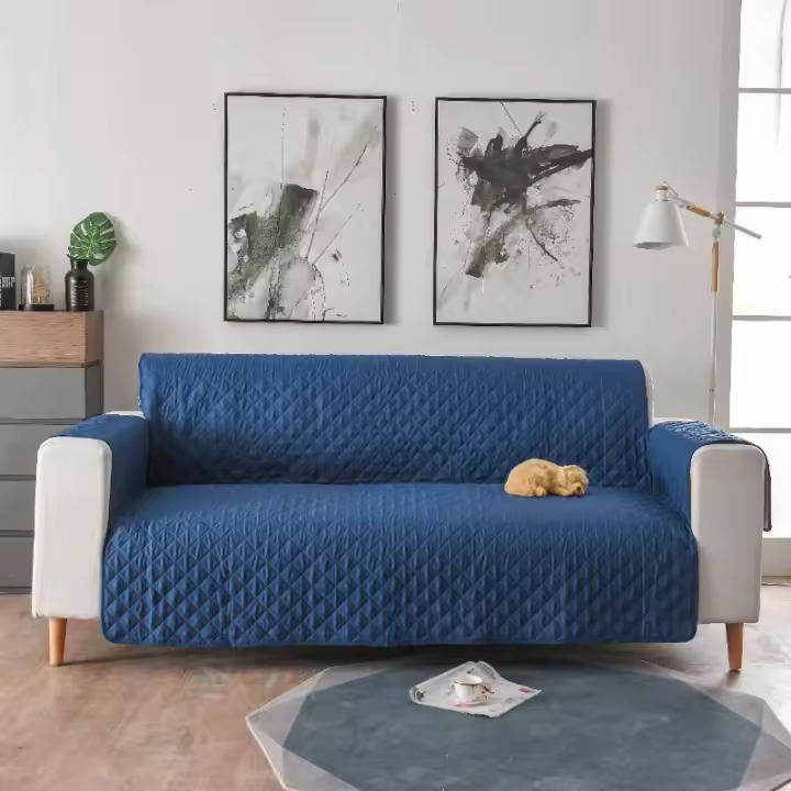 Cubierta De Sofá Antideslizante Y Anti-Polvo Protector Contra Gatos Y Niños Para 1/2/3 Asientos Funda De Sofá De Algodón 100% Jacaranda Sin Costuras Máscara De Sofá - 1