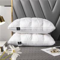 Almohada De Plumas De Ganso Blanca 100% Almohada De Soporte Cervical Para Descanso Hotel Estar Estilo De Almohada De Lujo - details 2
