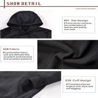 Sudadera De Capucha Azul Marino Para Hombre Estampado Cool 11 Respirable Oversized Streetwear Casual Otoño Sin Cierre - details 2