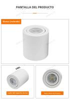 Spotlight LED GU10 Para Techo Montaje En Superficies Cilindro De Lámpara Bajo 220V Foco Iluminación Decorativa Para Dormitorio - details 8