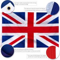 Bandera De Reino Unido Bordada 3x5FT 210D Nylon Con 4 Filas De Costura Y Ganchos Duración Y Color Vibrante Para Decoración - details 2