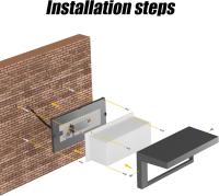 Aplique de pared para exterior de 2 LED,24 W, 3000 K,IP65, Resistente al agua, para interior y exterior, Aluminio rectangular - details 3