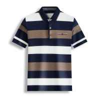 Camisa Polo Casual Para Hombres De Hilo Tejido Manga Corta Color Sólido Moda Top Transpirable Para Verano - details 5