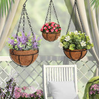 Cesta De Flores Artificiales XIYA FLOWER Eucalipto Rosa Lavanda Decoración De Jardín Colgante Para Fiesta Y Exhibición Material De Plástico - details 6