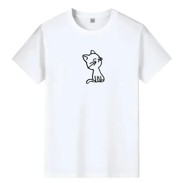 Camiseta De Verano Para Hombres Talla Grande 100% Algodón Estilo Coreano Con Diseño Gráfico De Anime Deporte Manga Corta Negro Ropa Casual - 1