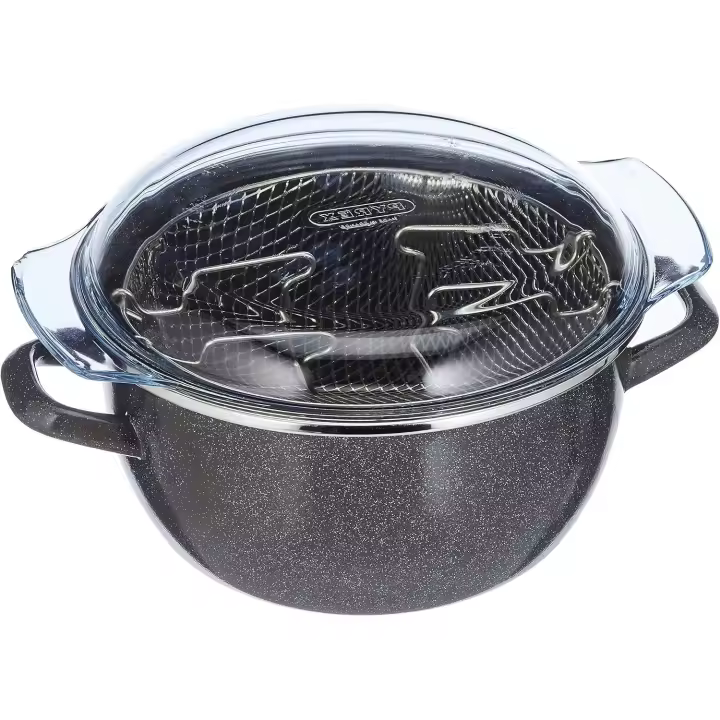 Magefesa Parma - Freidora con cestillo 24cm, 4.7 L, Acero Esmaltado recubrimiento esmaltado, limpieza lavavajillas apta para cocinas de gas, vitrocerámica y gas Fabricada en España - 1