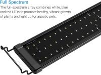 Luz de Acuario, luz de rampa LED de acuario de agua dulce, luz de planta de acuario, luz de acuario LED de 2 modos, 40-60cm, 18W, 78 cuentas de lámpara - details 0