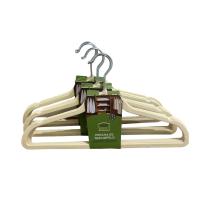 Juego de 15 Perchas de Terciopelo Antideslizantes con Ranuras para Hombros ,Colgador para ropa ,armario- Ahorro de Espacio - Blanco Roto - details 0