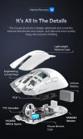 Ratón Attack Shark X11 Ligero Con PAW3311 Para Juegos De E-sports Bluetooth Inalámbrico Carga RGB Bajo Y 7 Botones - details 11