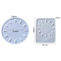 Molde De Silicona Para Reloj Redondo Gran Tamaño Para Decoración De Escritorio Hogar Y DIY Molde De Resina Epoxy Para Manualidades - details 0