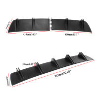Difusor De Parachoques Trasero Universal 5 Aletas Esponja De Carbono Negro Accesorios De Estilo Para Coche Modificado - details 1
