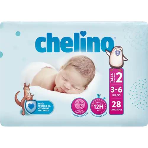 Chelino Love Pañal Talla 2 3-6Kg 28 Unidades - 1