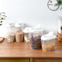 Contenedor De Alimentos Ecológico De Plástico 1000ML / 1500ML Juego De Organización De Pantry Para Cereales Polvo De Leche Granos Y Dulces - details 3