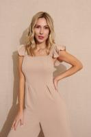 MONO VOLANTES - CAQUI Mono Caqui, Beige, Volantes, Poliester, Polyester, Primavera Verano para Mujer - details 0