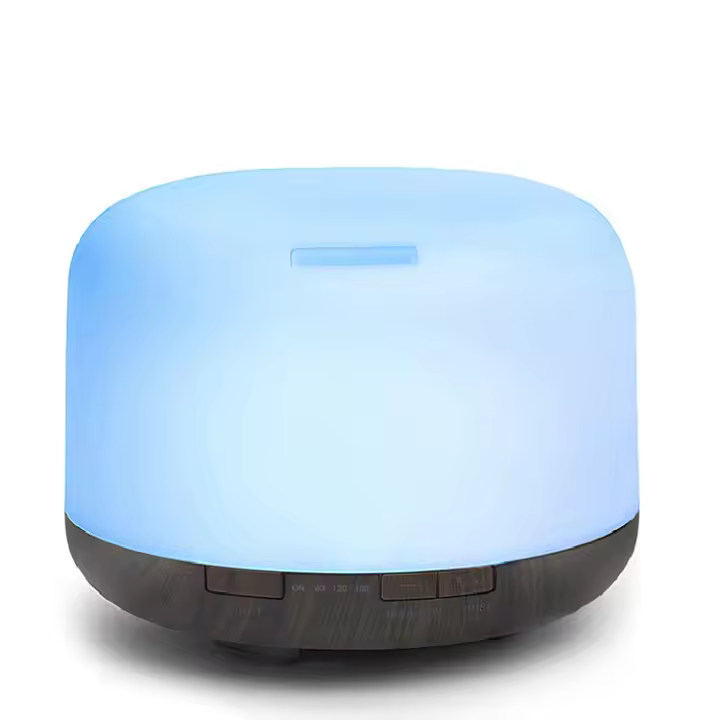 500ml difusor de Aceites Esenciales, sin BPA humidificador ultrasónico con Mando a Distancia Y 7 Diferentes Luces cambiantes - Apagado Automático sin Agua,Blanco - 1