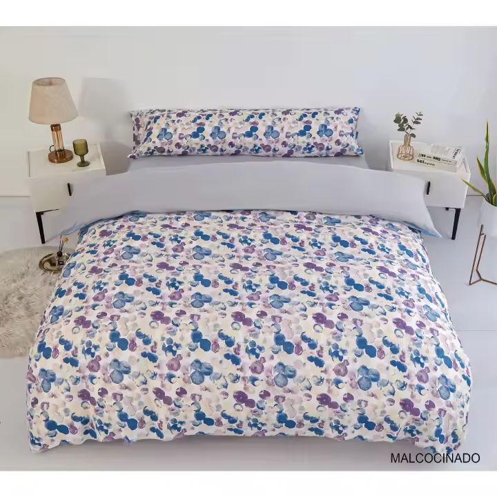 VOLARY - Juego de Sábanas de Alta Calidad para Cama 150 - FUNDA NORDICA 90/135/150 de 3 PCS. Súper Suave, Cálido y Ligero. Ropa de Cama, Incluye  Funda de Almohada + Encimera + Bajera Ajustable - 1