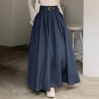 ZANZEA Jupe De Cintura Alta Para Mujer Estilo Coreano Plisado Swing Vintage Moda Primavera Escritorio Falda Larga Suave Sólida A-Line - details 6