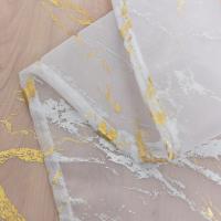 Cortinas De Tulle Blanca Para Sala De Estar Con Patrón De Mármol Oro Y Plata Cortinas Transparentes Para Dormitorio Y Balcón - details 11