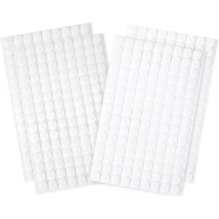Redamancy 270 Pares Adhesivo Redondo Monedas, 10 mm Lunares Cintas Autoadhesivo Puntos, Pegajoso Monedas Puntos para Bricolaje, Manualidades, Pegar Fotos, Sobres(Blanco) - 1