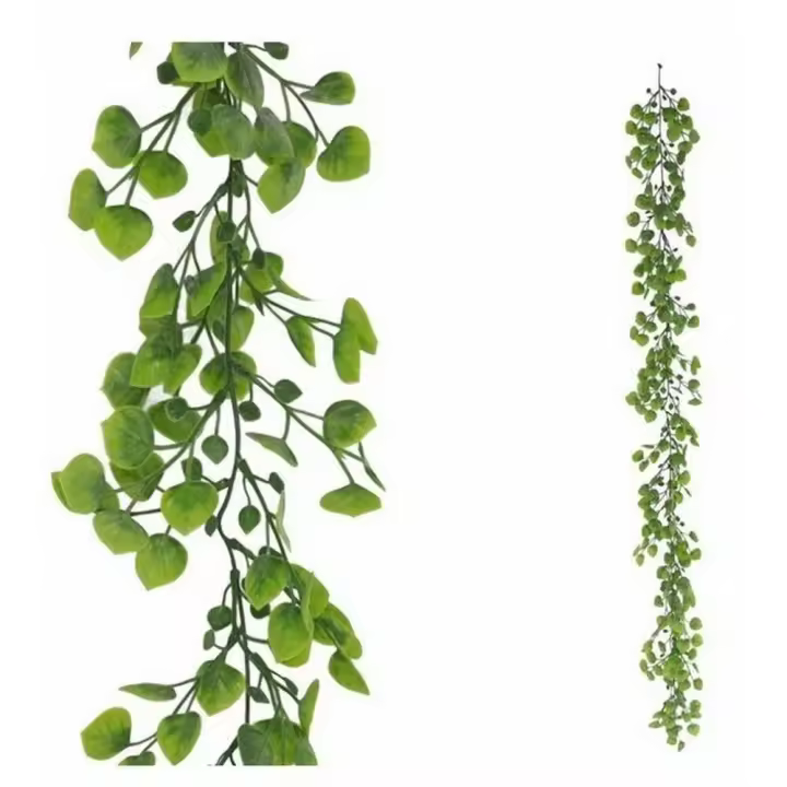 Gerimport Guirnalda Planta Artificial Leaves Plas 135 Cm - Decoración Duradera - 1