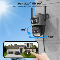 Cámara De Seguridad IP BESDER 15MP Wifi Exterior Con Pantalla Dual 10X Zoom Digital CCTV PTZ 8MP O-Kam pro Negro Y Gris - details 8