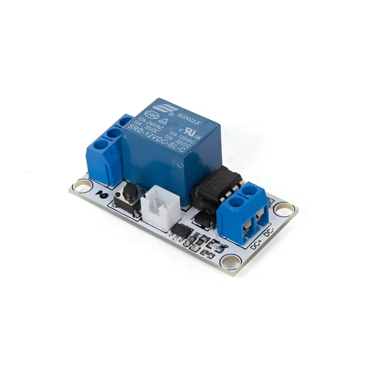 Whadda Módulo Relé Biestable 1 Canal con Interruptor Táctil 12V - Alta Capacidad de Corriente - 1