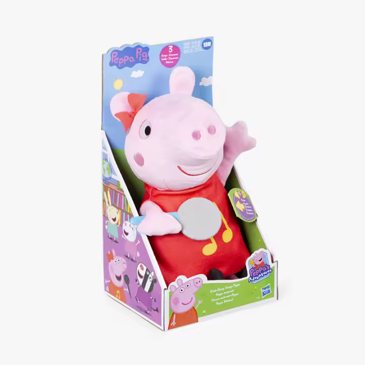 HASBRO - Peluche PEPPA PIG - Peppa Musical - Incluye 3 canciones - 27 cm - Mayores de 18 meses - 1
