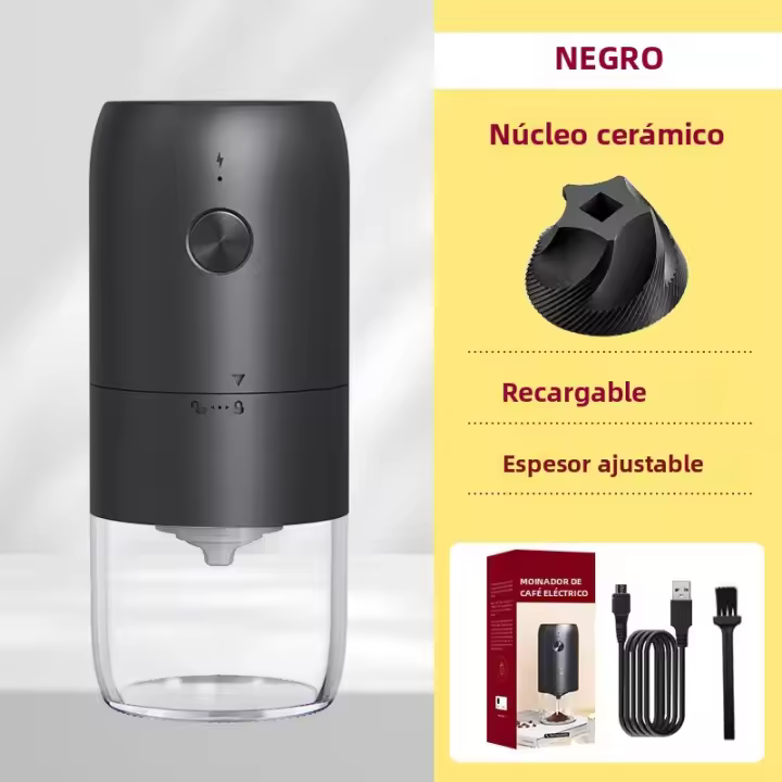 Molino De Café Profesional Autostop Ajustable Portátil Para Viajes Y Cafeterías Máquina De Molienda De Acero Inoxidable SUS Capacidad De 25g Por Tiempo - 1