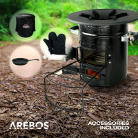 AREBOS Horno Rocket incl. Sartén grill Barbacoa Estufa Rocket Estufa de camping - details 15