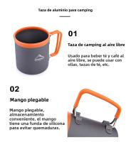 Widesea Tetera De Camping Con Prensa Francesa Y Taza De Aluminio Para Actividades Al Aire Libre Senderismo Viajes Y Bebidas De Café - details 5