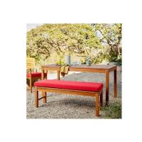 Banco para Exteriores Amazonaware con Acolchado, Color Rojo, Madera de Acacia, Acabado Natural, 102 kg de Capacidad de Carga - details 0