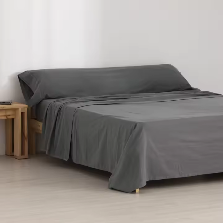 BL Belum Juego de Sábanas de Franela Anthracite 100% Algodón - Ideal para el Invierno - 1