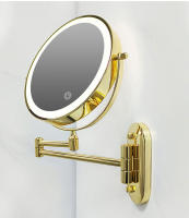 Espejo De Maquillaje Montado En La Pared 8 Pulgadas Negro Con Luz LED De 3X-10X Magnificación Doble Cara Para Baño Y Cosméticos - details 19