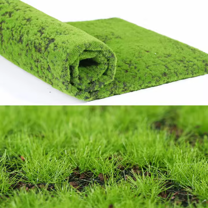 Carpetas De Hierba Artificial 50x50cm Planta Sintética Verde Para Decoración De Piso Hogar Jardín Paisaje Falso De Grama Matriz De Escenario - 1