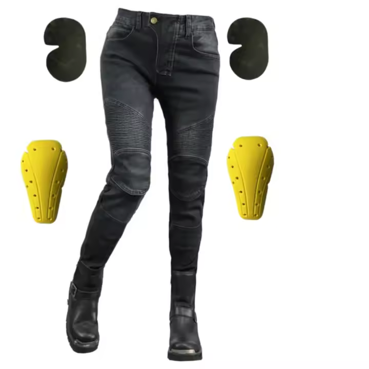 Pantalones De Motociclista Para Mujer Jeans De Carreras Clásicas Resistentes Caídas Para Todas Las Estaciones Impermeables Y Transpirables - 1