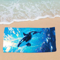 Bolsa de Playa de microfibra con Cordón, 2 en 1, toalla de Playa, mochila estampada, mochila múltiple - details 6