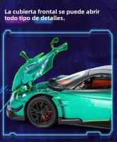 Modelo De Coche Deportivo PAGANI Huayra BC a Escala 1:24 Con Absorción De Choque Luz Y Sonido Vehículos Con Función Retroalimentación Regalo Para Niños Metal Verde Blanco Plateado - details 10
