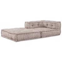Pouffe Modular vidaXL Marrón Claro 70x70x54 Tela - details 0