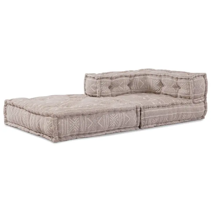 Pouffe Modular vidaXL Marrón Claro 70x70x54 Tela - 1