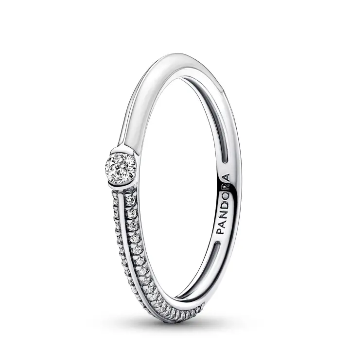 Pandora Anillo Dual Blanco & Pavé 192528C02 , para Mujer - 1
