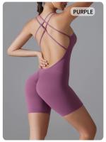Conjunto de Yoga de una pieza para mujer, mono ajustado deportivo con espalda descubierta, pelele para realzar el trasero, mono corto para gimnasio y Fitness - details 18