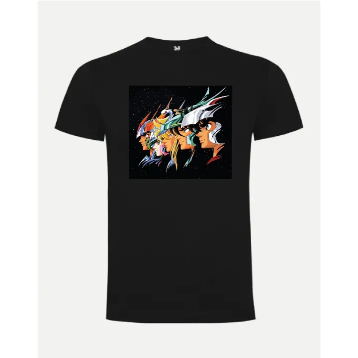 Camiseta roly hombre retro serie caballeros del zoodiaco en impresión dtf de máxima calidad y durabilidad - 1