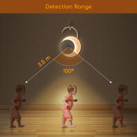 Aigostar Luz Nocturna Infantil con Sensor de Movimiento 3 Modos (AUTO/ON/OFF) , Luz Armario LED USB Recargable, Lámpara Nocturna para Habitación, Pasillo, Cocina, Escaleras, 0.5W 3000K Blanco Cálido - details 4