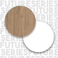 Mesa de Comedor Compacta 80x80 cm Blanco y Roble CASA basics - details 2