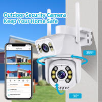 Cámara De Seguridad Exterior Inalámbrica 8MP 4K PTZ Con Doble Lente Y Pantalla Dual AI Detecta Humanos Traccióndes Auto ICSee App - details 3